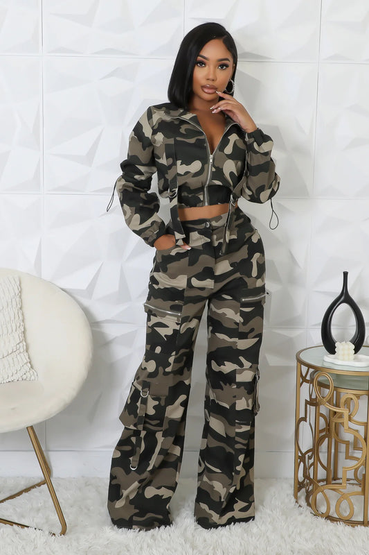 Closing Night Camouflage Pant Set