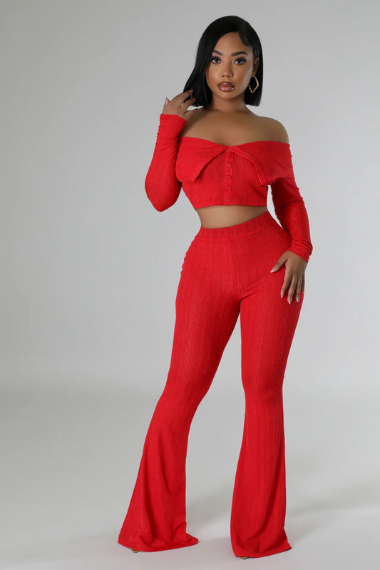 RED BERRY Toxic Lover Club Wear Pant Set