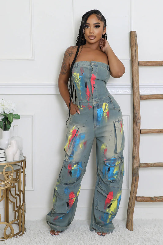 Holding On Denim Jumpsuit