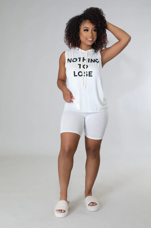 Stylish White - Two-Piece Short Set for the Club