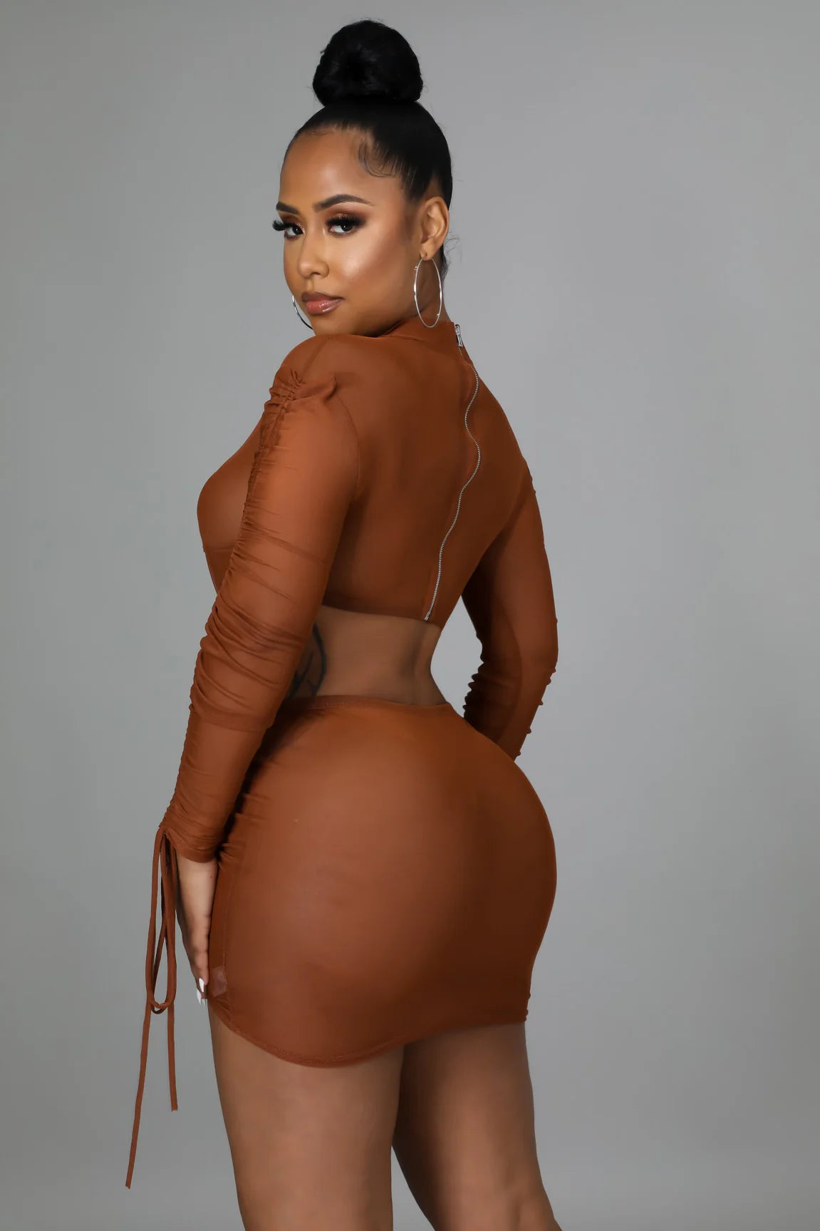 Carlie Nights - Sexy Brown Skirt Set for the Club