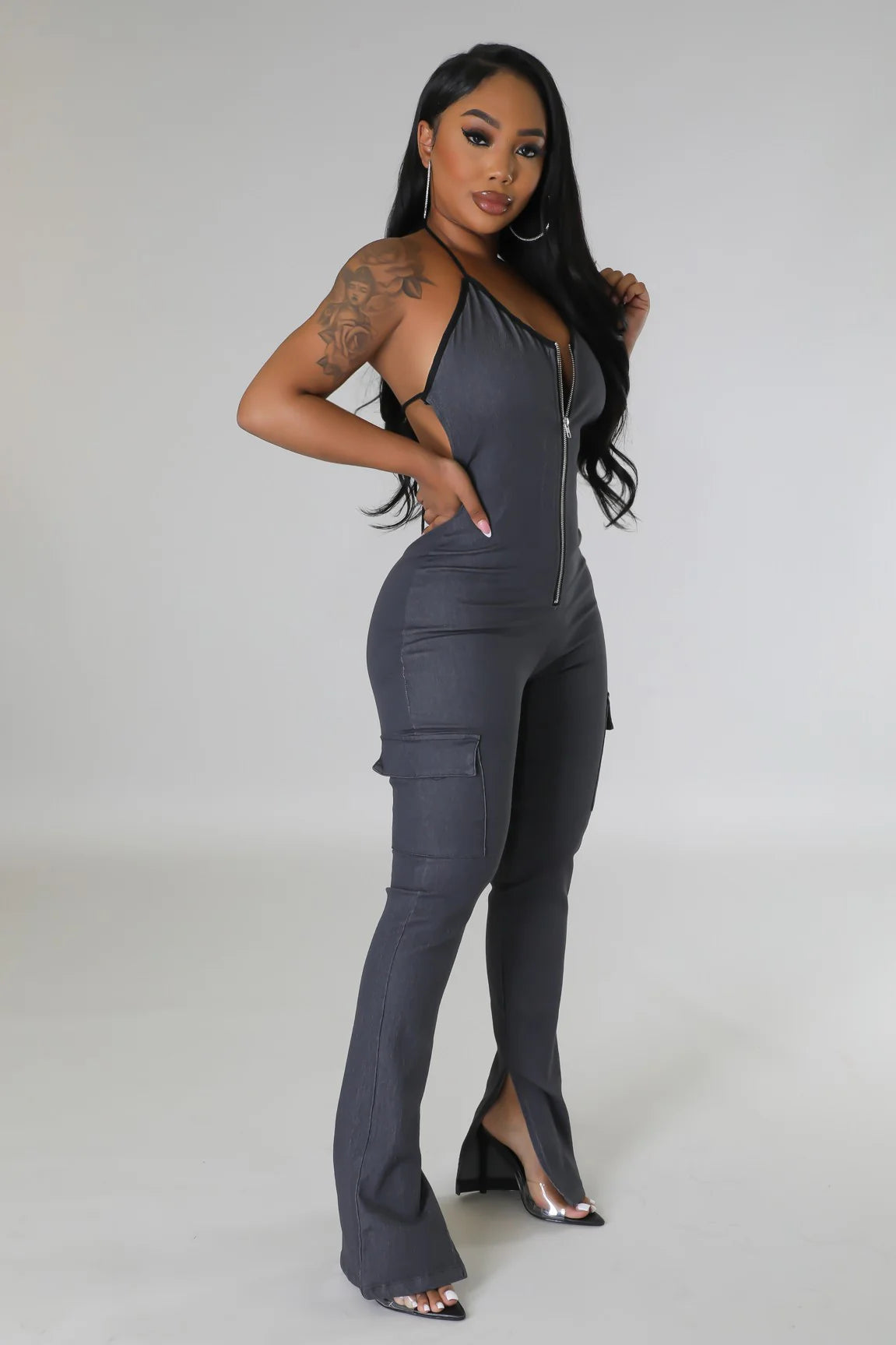 Valari Days Black Club Wear Jumpsuit